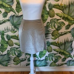 Velvet Skater Skirt with Slit